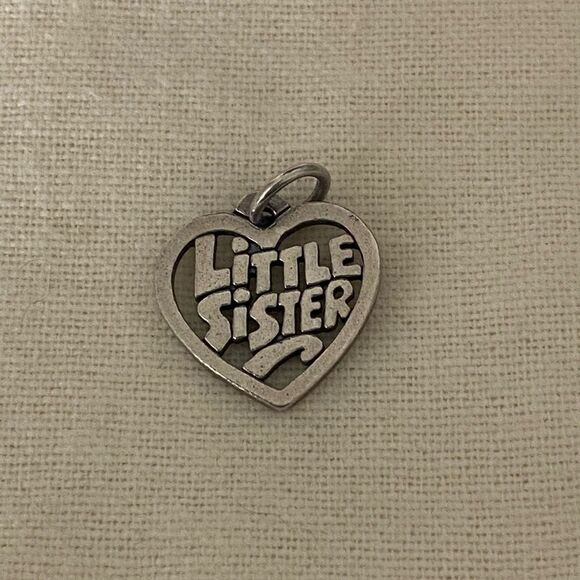 James Avery "Little Sister" Heart Charm - Picture 2 of 3